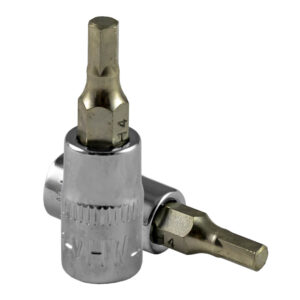 VASO DESTORNILLADOR HEX. DE 4MM. CROMADO