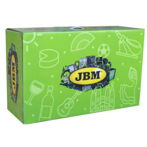 CAJA DE CARTÓN VERDE PROMO JBM 80X28X49CM