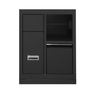MUEBLE CON 3 CAJONES CON PORTABOBINA DE PAPEL - NEGRO
