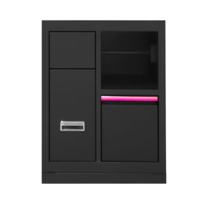 MUEBLE CON 3 CAJONES CON PORTABOBINA DE PAPEL - ROSA