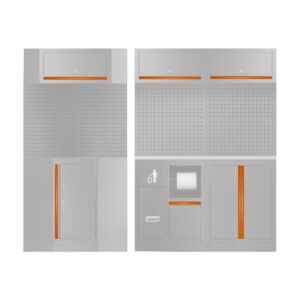 SET DE TIRADORES PARA SERIE518 - NARANJA