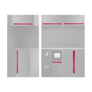 SET DE TIRADORES PARA SERIE518 - ROSA