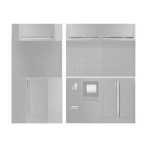 SET DE TIRADORES PARA SERIE518 - PLATEADO