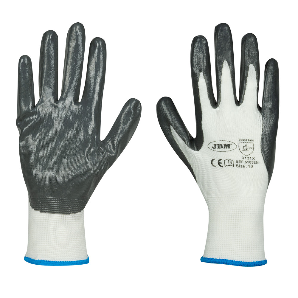 GUANTES CON PALMA REFORZADA DE NITRILO T. 10 - MODELO NUEVO