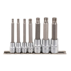 JUEGO DE 7 PUNTAS DE 12 CANTOS CON VASO DE 1/2" Y 3/8"