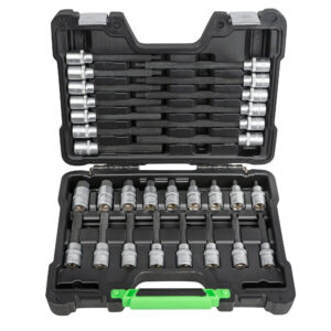 MALETÍN DE 30 PUNTAS DE 1/2" PARA TORNILLOS HEXAGONALES