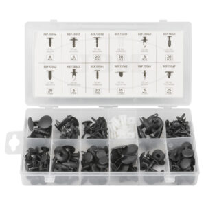 ESTUCHE DE CLIPS PLÁSTICOS FORD 169PCS