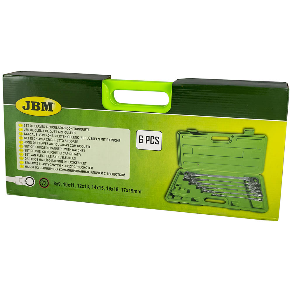 SET DE 6 LLAVES ARTICULADAS CON TRINQUETE EN MALETÍN - Imagen 4