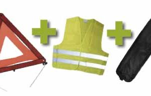 KIT EMERGENCIA BOLSA NEGRA RIBETE+TRIANGULO+CHALECO