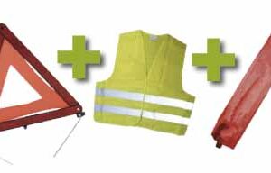 KIT EMERGENCIA BOLSA MINI ROJA+TRIANGULO+CHALECO