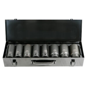 SET DE 8 VASOS DE IMPACTO LARGOS HEXAGONALES DE 3/4"