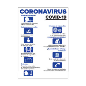 PAQUETE DE 5 CARTELES INFORMATIVO - PRECAUCIONES COVID-19