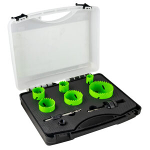 ESTUCHE DE SIERRAS DE CORONA BIMETÁLICAS CON ADAPTADORES