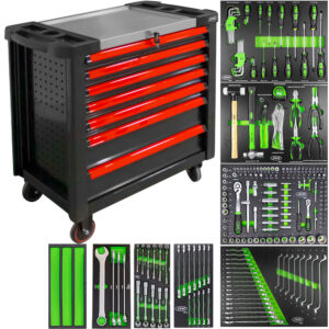 CARRO DE HERRAMIENTAS XL CON 7 CAJONES ROJO - ARMADO