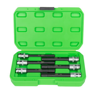 SET DE 6 VASOS TORX TIPO E EXTRA LARGOS DE 1/2" CINCADO