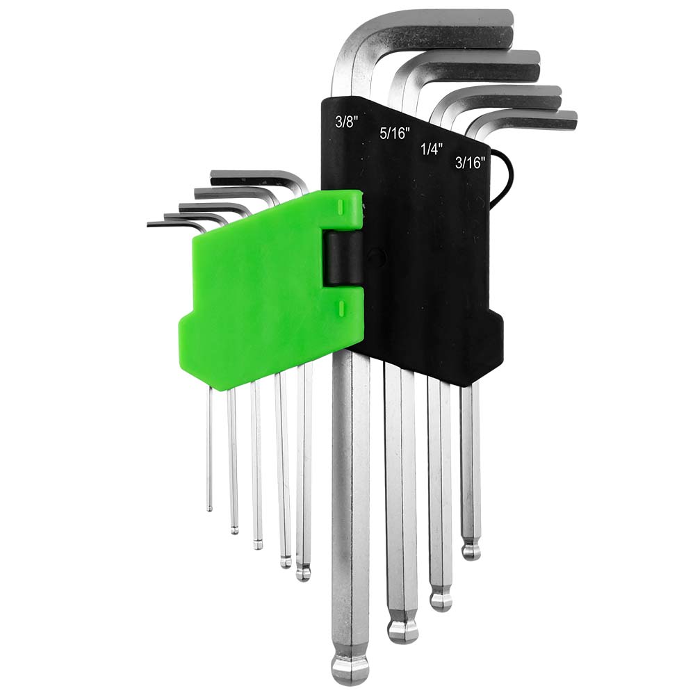 SET DE 9 LLAVES ALLEN CON PUNTA REDONDA EN PULGADA - Imagen 2