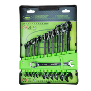 SET DE 12 LLAVES COMBINADAS CON TRINQUETE