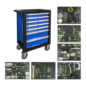 CARRO DE HERRAMIENTAS ESPECIAL KIT DE CALADO 7 CAJONES AZUL