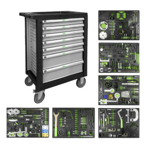 CARRO DE HERRAMIENTAS ESPECIAL KIT DE CALADO 7 CAJONES GRIS