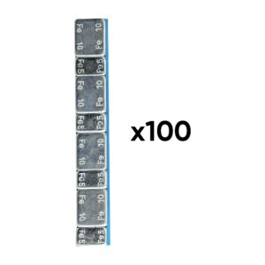 CAJA DE 100 CONTRAPESAS ADHESIVAS DE HIERRO 60GR 4X10GR 4X5GR