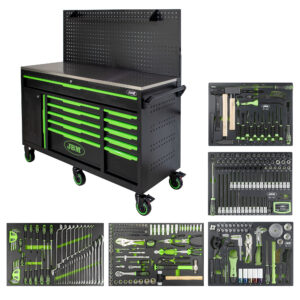 CARRO DE HERRAMIENTAS 11 CAJONES CON PANEL PERFORADO - ARMADO