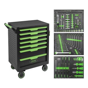 CARRO DE HERRAMIENTAS DE 7 CAJONES VERDE - ARMADO