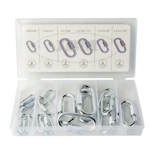 ESTUCHE DE MOSQUETONES CON ROSCA 20PCS