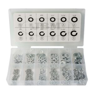 ESTUCHE DE ARANDELAS PLANAS Y GROWER 350PCS